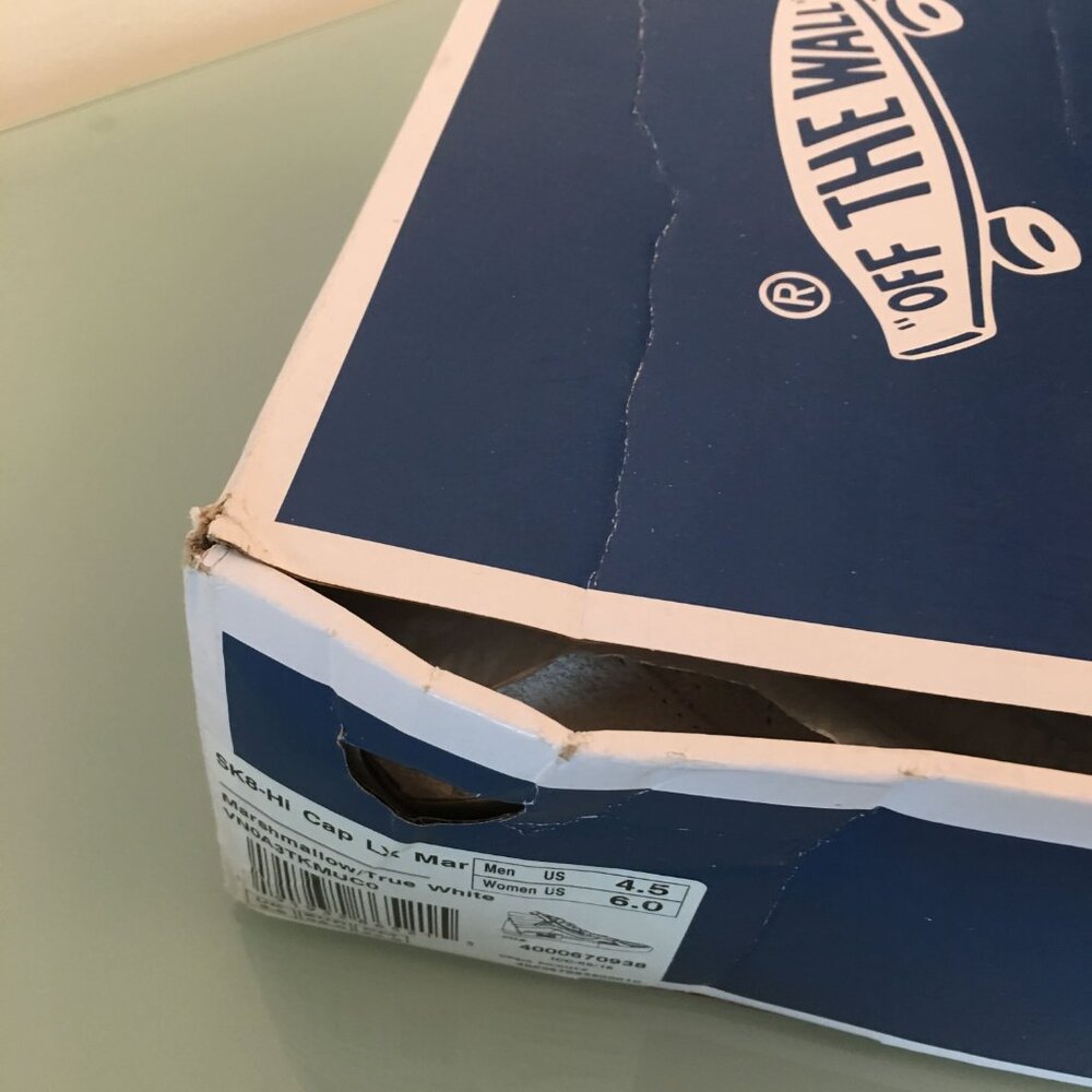 Vans SK8-Hi Cap LX "Marshmallow" Sz 4.5 NEW - Picture 6 of 8